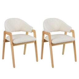 Modern Dining Chair Set Of 2 Kitchen Chair W/padded Seat - thumbnail 1