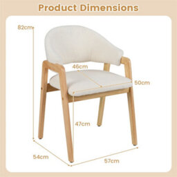 Modern Dining Chair Set Of 2 Kitchen Chair W/padded Seat - thumbnail 2