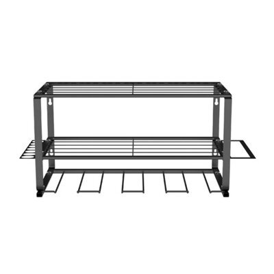Drill Storage Cordless Drill Rack With Shelf Wall Mounted Garage Drill Holder - image 1