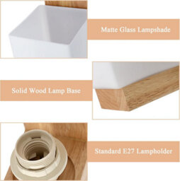 Wooden Wall Lights Indoor E27 Modern Minimalist Design Wall Lamp - thumbnail 6