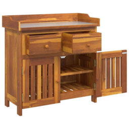 Walplus Garden Cabinet With Drawer With Storage Brown 78 X 36.5 X 78Cm - thumbnail 5