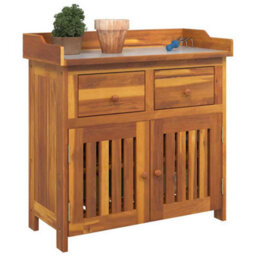 Walplus Garden Cabinet With Drawer With Storage Brown 78 X 36.5 X 78Cm - thumbnail 3