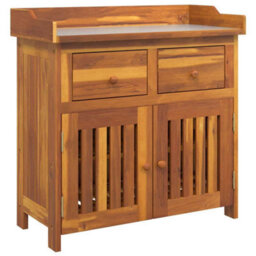 Walplus Garden Cabinet With Drawer With Storage Brown 78 X 36.5 X 78Cm - thumbnail 2