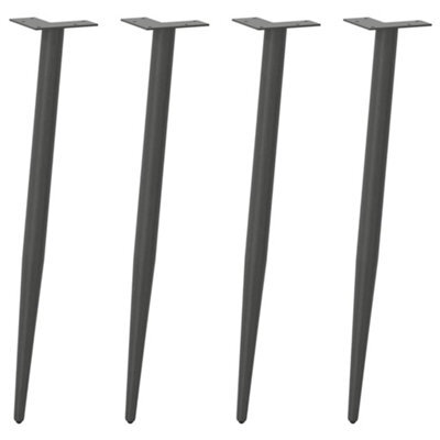 Berkfield Console Table Legs Conical Shape 4 Pcs Anthracite 72-73 Cm Steel - image 1