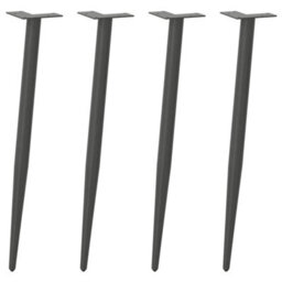 Berkfield Console Table Legs Conical Shape 4 Pcs Anthracite 72-73 Cm Steel - thumbnail 1