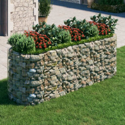 Berkfield Gabion Raised Bed Galvanised Iron 300X100X100 Cm - thumbnail 1