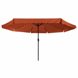 Berkfield Modern Garden Parasol Red, Black 395 X 395 X 245 Cm Polyester, Steel - thumbnail 3
