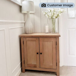Surrey Oak Small 2 Door Cabinet - Fully Assembled By Roseland Furniture - thumbnail 2