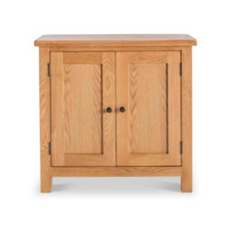 Surrey Oak Small 2 Door Cabinet - Fully Assembled By Roseland Furniture - thumbnail 3