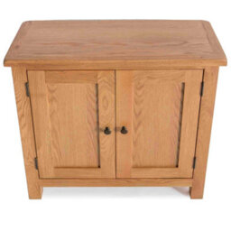 Surrey Oak Small 2 Door Cabinet - Fully Assembled By Roseland Furniture - thumbnail 7