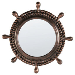 Beliani Wall Mirror Gormaz 46 Cm 46 Cm Brown