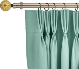 Lister Cartwright 28mm Antique Brass Fixed Metal Curtain Pole Set With Crackle Glass Finial(150 Cm) - thumbnail 4