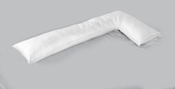 ARLinens L Shape Pillow With Free Pillowcases Hollowfiber Filled Orthopedic Maternity Pregnancy Full Body Support Pillow With Cover (White) - thumbnail 3