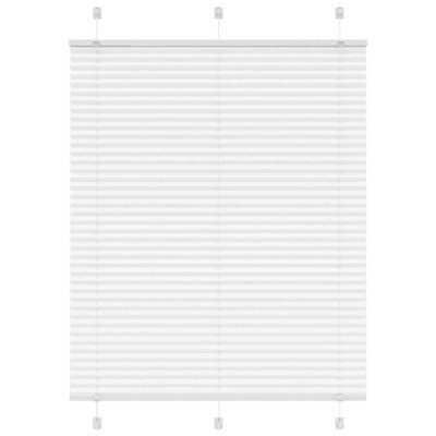 Berkfield Pleated Blind White 105X150 Cm Fabric Width 104.4 Cm Polyester - image 1