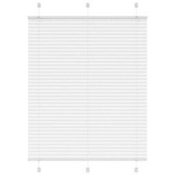 Berkfield Pleated Blind White 105X150 Cm Fabric Width 104.4 Cm Polyester