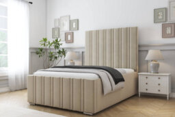 "Sloomy Radcliffe Almond Coniston Bed Frame With Mattress With 50"" Upholstered Headboard 5' King" - thumbnail 2