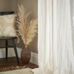 Catherine Lansfield Pineapple Elephant Zofia Broderie Anglaise 55X72 Inch Tab Top Voile Curtain Panel Natural - thumbnail 4