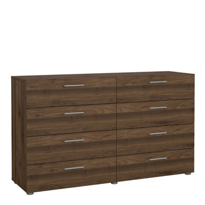 Furniture To Go Pepe Wide Chest Of 8 Drawers (4+4) In Walnut - image 1