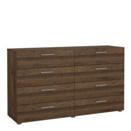 Furniture To Go Pepe Wide Chest Of 8 Drawers (4+4) In Walnut - thumbnail 1