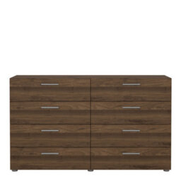 Furniture To Go Pepe Wide Chest Of 8 Drawers (4+4) In Walnut - thumbnail 2
