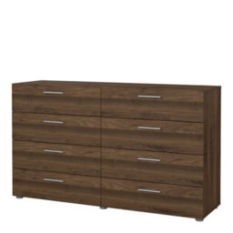 Furniture To Go Pepe Wide Chest Of 8 Drawers (4+4) In Walnut - thumbnail 3