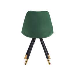 Life Interiors Set Of 4 Green Sofia Ergonomic Modern Dining Chairs Upholstered In Velvet, Metal Legs With Gold End Tips - thumbnail 5