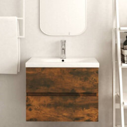 Vidaxl Sink Cabinet Smoked Oak 60X38.5X45 Cm Engineered Wood - thumbnail 6