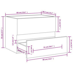 Vidaxl Sink Cabinet Smoked Oak 60X38.5X45 Cm Engineered Wood - thumbnail 3