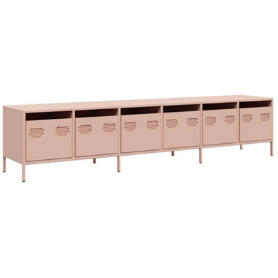 Berkfield Sturdy Tv Cabinet Pink 202X39X43.5 Cm Cold-Rolled Steel