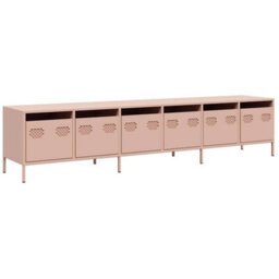Berkfield Sturdy Tv Cabinet Pink 202X39X43.5 Cm Cold-Rolled Steel