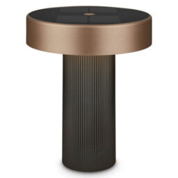 Briloner Solar Table Lamp Rechargeable Garden Light Dimmable Outdoor Camping Light Touch Control Anthracite Bronze Metallic