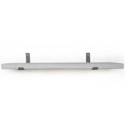 Toolty Rustic Handmade Wall Shelf, Wall Mounted, 180Cm X 22.5Cm Up Design, Antique Gray, Handcrafted Vintage Style - thumbnail 1