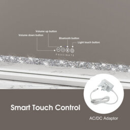 Fascinate Hollywood Vanity Mirror Crushed Diamond 18 Dimmable Led Xtra Large 80X60Cm Modern Stylish Bluetooth - thumbnail 5