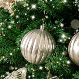 Melody Maison Set Of 6 Assorted Gold & Champagne Round Christmas Baubles - thumbnail 2