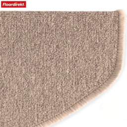 Floordirekt London Pro Self Adhesive Hard Wearing Carpet Stair Tread Mat For Indoor Stairs Semicircular Beige 25 X 65 Cm - thumbnail 2