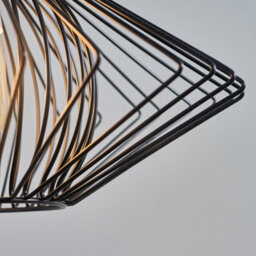 Valuelights Sinat Disperse Geometric Design Black Wire Basket Cage Ceiling Pendant Light Shade And Led Bulb - thumbnail 5