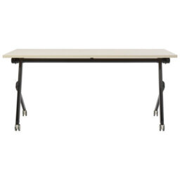 Beliani Foldable Office Desk Bendi Light Brown 160 Cm 60 Cm With Wheels - thumbnail 5
