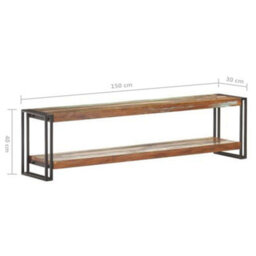 Berkfield Tv Cabinet 150X30X40 Cm Solid Reclaimed Wood - thumbnail 5