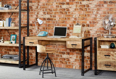 Worcester Metro Industrial 2 Drawer Metal & Wooden Desk - image 1