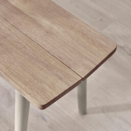 Furniturebox Uk Lynton Whitewashed & Grey Solid Wood Large Dining Bench - thumbnail 5