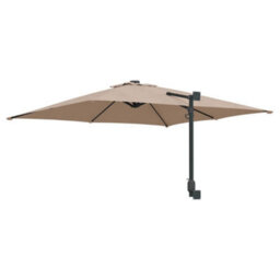 Berkfield Wall-Mounted Garden Parasol Taupe 247 Cm - thumbnail 6