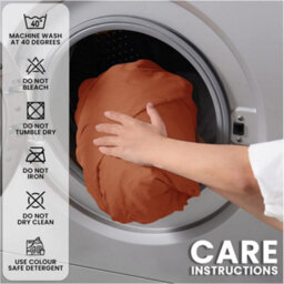 Aspire Homeware Rust Fitted Sheet 40 Cm Extra Deep Pocket Hypoallergenic Bed Sheet Microfiber (L)190Cm X (W)90Cm, Single - thumbnail 3