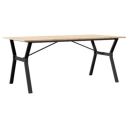 Walplus Dining Table Y-Frame 180X90X75 Cm Solid Wood Pine And Steel - thumbnail 6