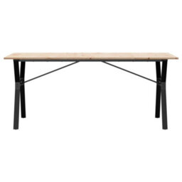 Walplus Dining Table Y-Frame 180X90X75 Cm Solid Wood Pine And Steel - thumbnail 4
