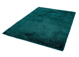 Teal Plain Modern Luxurious Shaggy Machine Made Rug For Living Room And Bedroom-80Cm X 150Cm - thumbnail 3