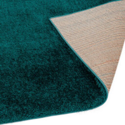 Teal Plain Modern Luxurious Shaggy Machine Made Rug For Living Room And Bedroom-80Cm X 150Cm - thumbnail 4