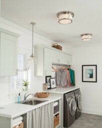 Elegant 1 Bulb Ceiling Pendant Light In Highly Polished Nickel Finish For Modern Interiors - thumbnail 2