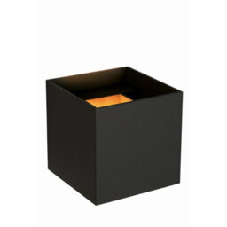 Lucide Axi Modern Square Up Down Wall Spotlight Bathroom - Led - 2X3,5W 2700K - Ip54 - Black - thumbnail 1