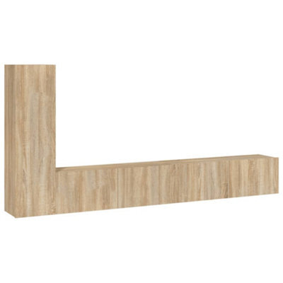 Berkfield Classic 3 Piece Tv Cabinet Set Sonoma Oak Engineered Wood - image 1