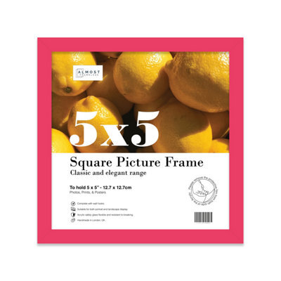 5X5 Bright Pink Picture Frame (12.7 X 12.7Cm) Poster, Photo, Artwork, Gallery Wall Or Print - image 1
